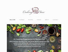Tablet Screenshot of cookingwclass.com